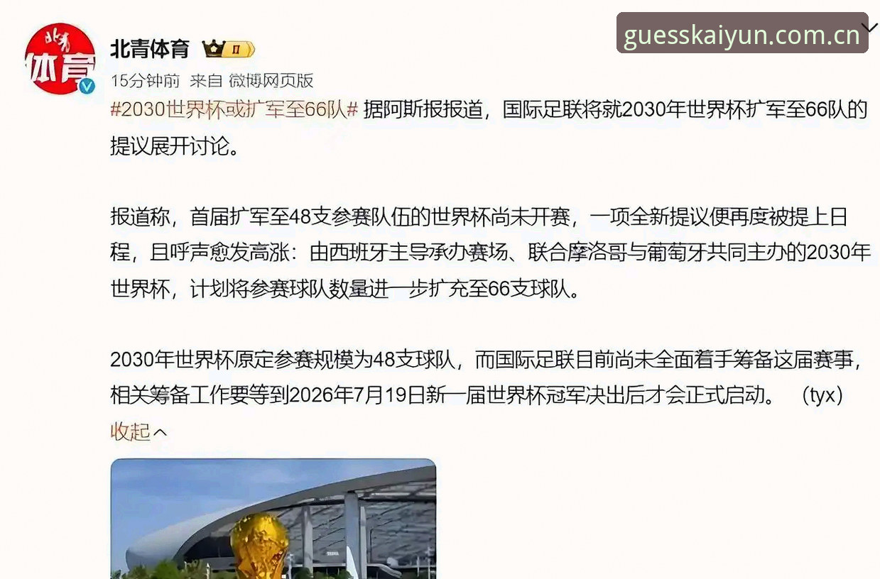 2030世界杯扩军66队深度评测：中国男足机遇与平台观赛体验报告